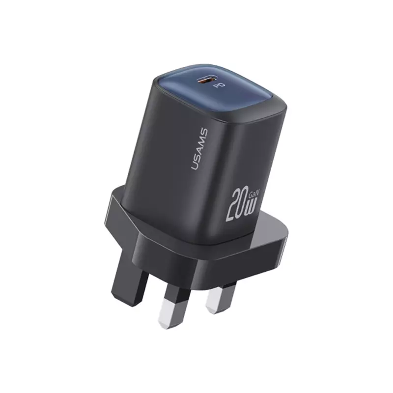 USAMS 20W GaN Fast Charger CC250 Black