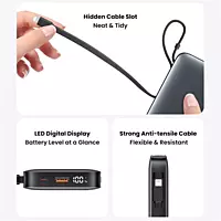 USAMS Power Bank CD228 20W Digital Display With Type-C+Lightning Cables Silver - XR Series 10000mAh