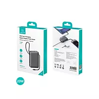 USAMS Power Bank CD228 20W Digital Display With Type-C+Lightning Cables Silver - XR Series 10000mAh