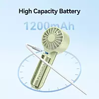 USAMS Handheld Fan High Speed Desk Fan USB Rechargeable Portable Cooling Fan Green ZB288G