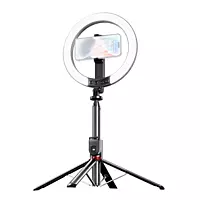 USAMS Livestream Stand with Fill Light – ZB323 10-inch Live Stream Stand With Fill Light 1200mAh Length: 2.3m Black