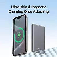 USAMS Wireless Powerbank 5000mAh 20W Fast Charge GREY & PURPLE USCD220