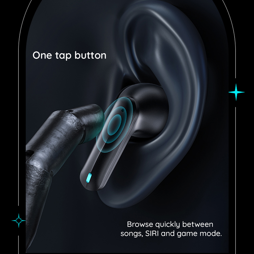 USAMS XJ13 Gaming Earbuds TWS Bluetooth 5.3 Black (US-XJ13)(BHUXJ01)