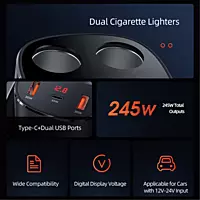 USAMS car charger Cigarette lighter socket splitter USCC151