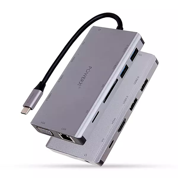 POWERX USB C TO 11 PORTS DOCKING-Y