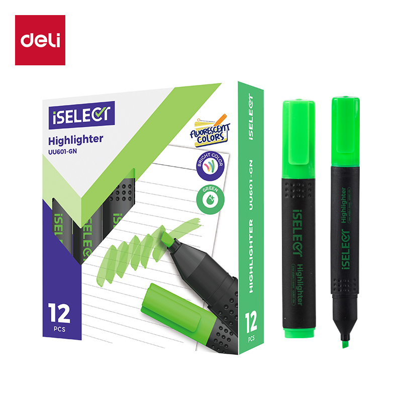DELI UU601 ISELECT HIGHLIGHTER - GREEN