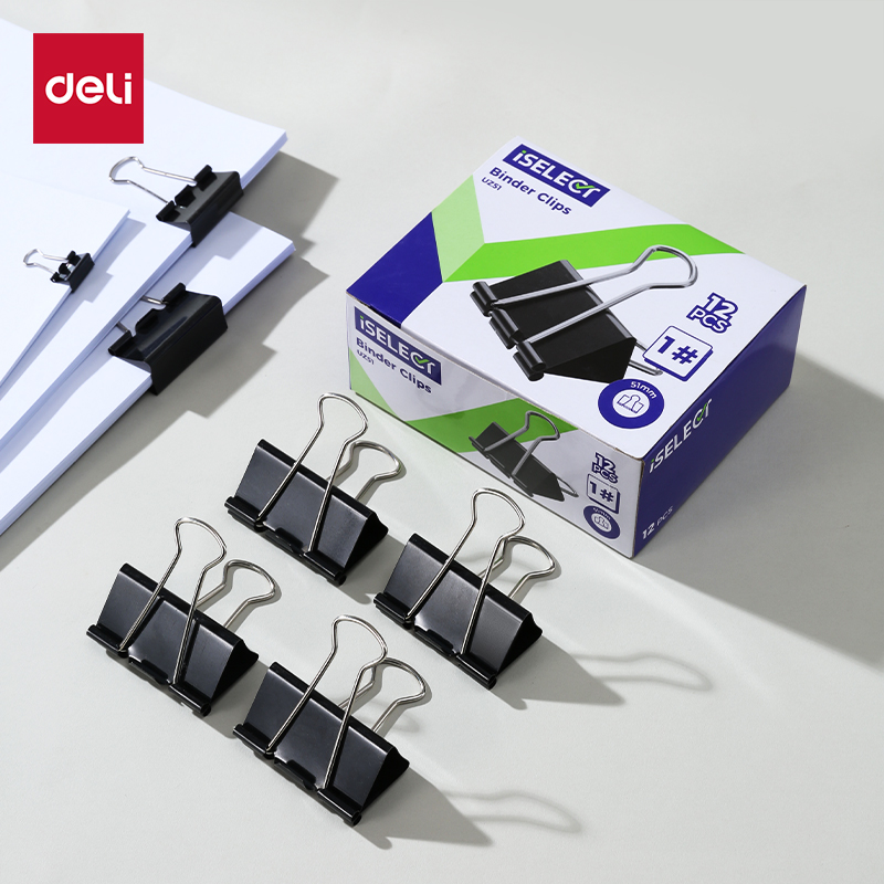 DELI UZ51 BINDER CLIPS 51MM