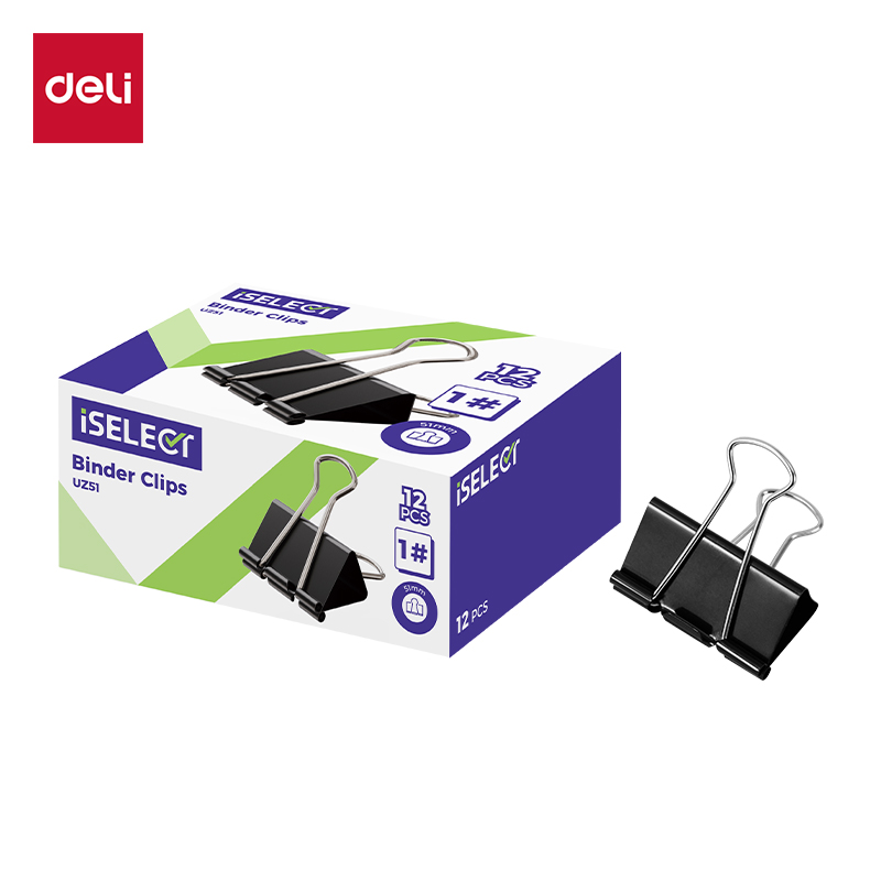 DELI UZ51 BINDER CLIPS 51MM