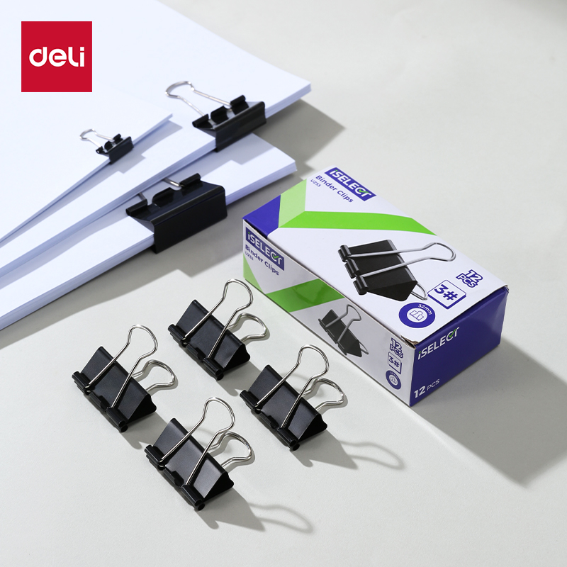DELI UZ53 BINDER CLIPS 32MM