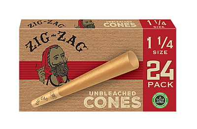 ZIG ZAG:CONES UNBLEACHED KS (3/24CT)