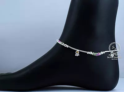 Unique silver anklet patterns