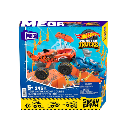 MEGA Hot Wheels Monster Trucks Smash & Crash Tiger Shark Chomp Course