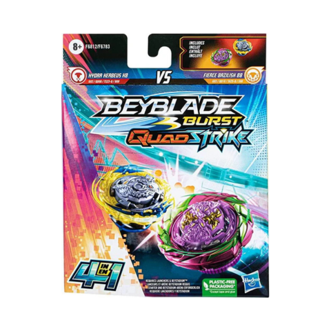 Beyblade Burst Quad Strike Hydra Kerbeus K8 VS Fierce Bazilisk B8