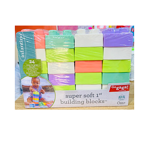 Infantino Super Soft 1st Building Blocks - 24 pcs