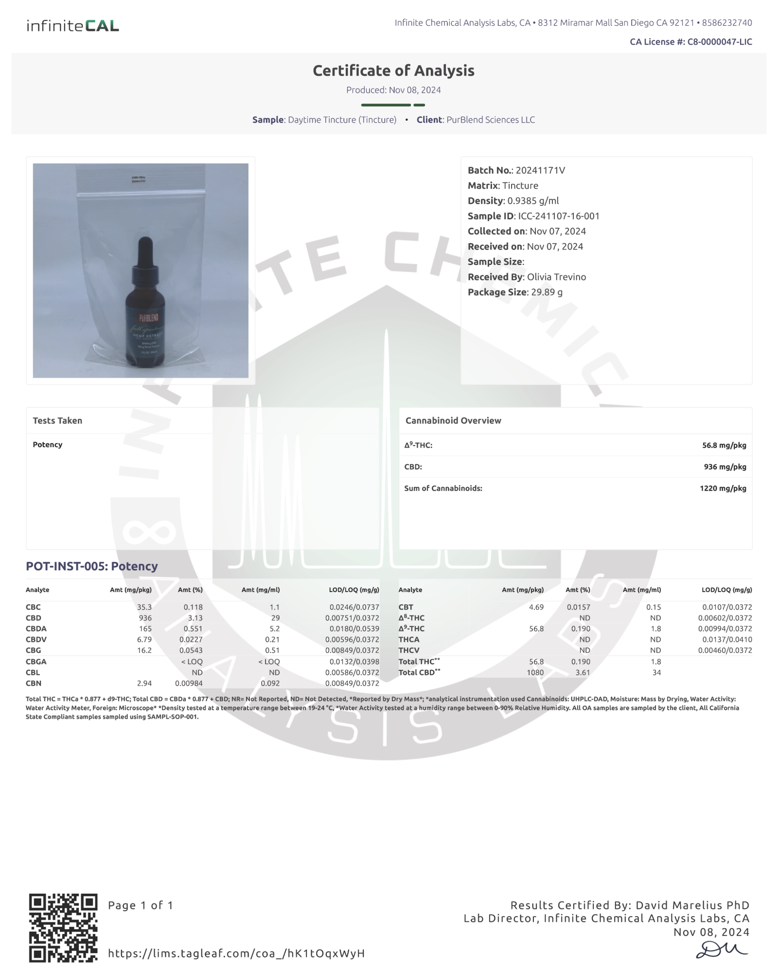 Daytime Full Spectrum Hemp Oil Extra Strength Formula