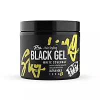 Roqvel Black Styling Gel for strong hold and temporary gray hair coverage