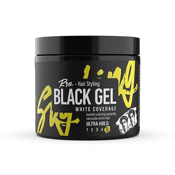 Roqvel Black Styling Gel for strong hold and temporary gray hair coverage Roqvel Black Styling Gel for strong hold and temporary gray hair coverage