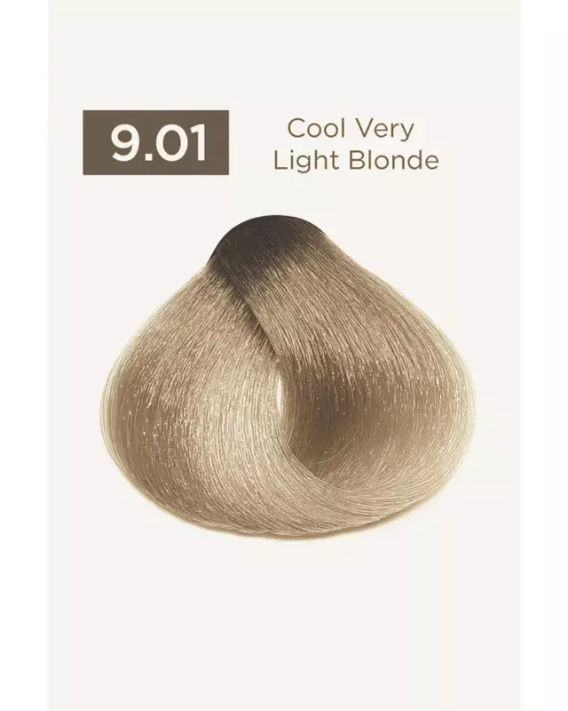 Natural cool ash hair dye shade swatch with neutral gray undertones – professional salon color