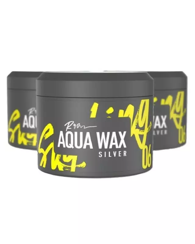 Roqvel Aqua Wax 06 Aqua Silver hair wax with strong hold, shine, and citrus scent