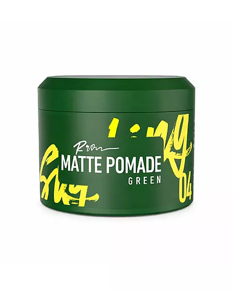 Roqvel Matte Pomade Green 04 with matte hold and floral apple scent
