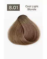 Natural cool ash hair dye shade swatch with neutral gray undertones – professional salon color