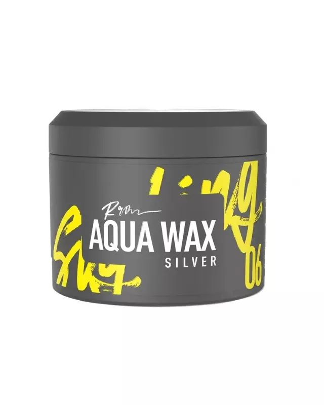 Roqvel Aqua Wax 06 Aqua Silver hair wax with strong hold, shine, and citrus scent