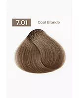 Natural cool ash hair dye shade swatch with neutral gray undertones – professional salon color