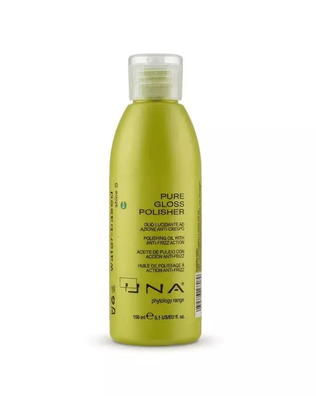 UNA Pure Gloss Polisher for shine, smoothness, and frizz control
