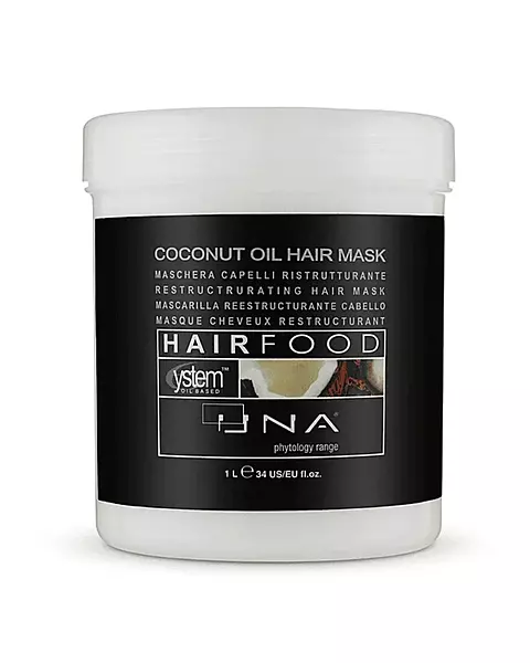Coconut Oil Hair Food UNA for deep nourishment and shine for dry or damaged hair