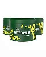 Roqvel Matte Pomade Green 04 with matte hold and floral apple scent