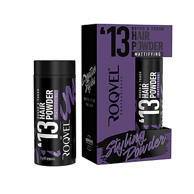 Roqvel Powder Wax 13 for matte volume, floral woods scent, and residue-free styling