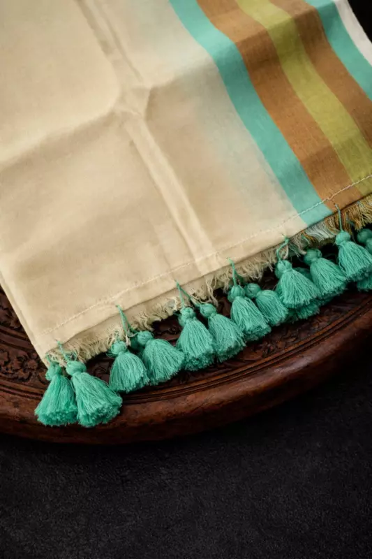Miul cotton white With Green