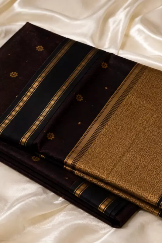 Bnarasi Silk Brown With Black