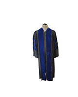 Black and Blue Collegiate Robe