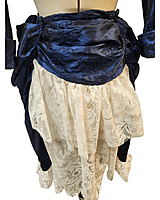 Blue Emroidered Bolero and Skirt Set