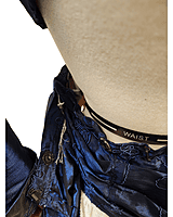 Blue Emroidered Bolero and Skirt Set