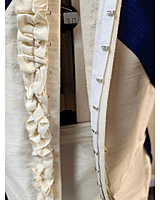 Royal Blue and Ivory Robe and Skirt Set