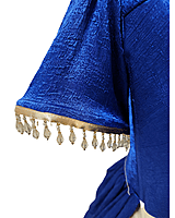 Royal Blue and Ivory Robe and Skirt Set