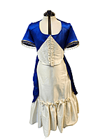 Royal Blue and Ivory Robe and Skirt Set