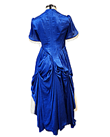 Royal Blue and Ivory Robe and Skirt Set