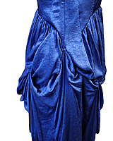 Royal Blue and Ivory Robe and Skirt Set