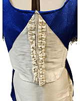 Royal Blue and Ivory Robe and Skirt Set