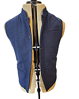Blue Houndstooth Vest