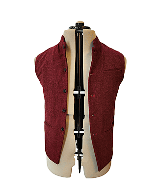 Red Houndstooth Vest