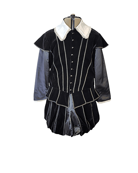 Black Velvet Doublet and Pants Set