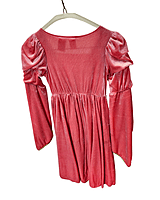 Peach Velvet Dress