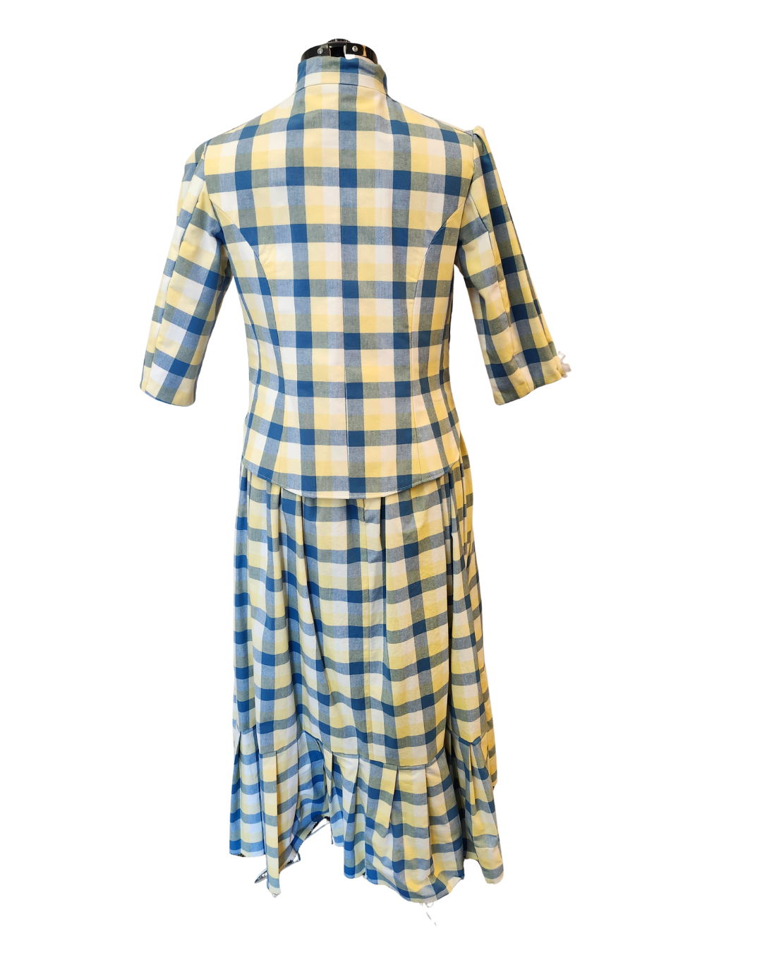 Yellow Plaid Victorian Walking Set