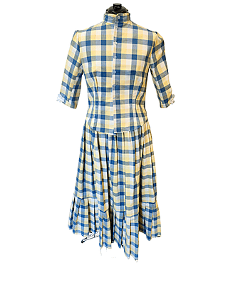 Yellow Plaid Victorian Walking Set