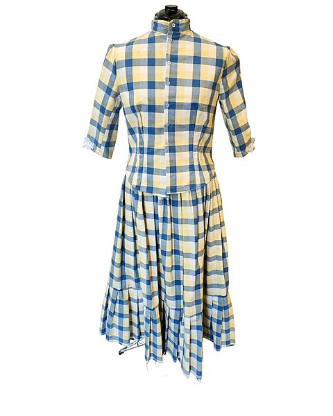 Yellow Plaid Victorian Walking Set