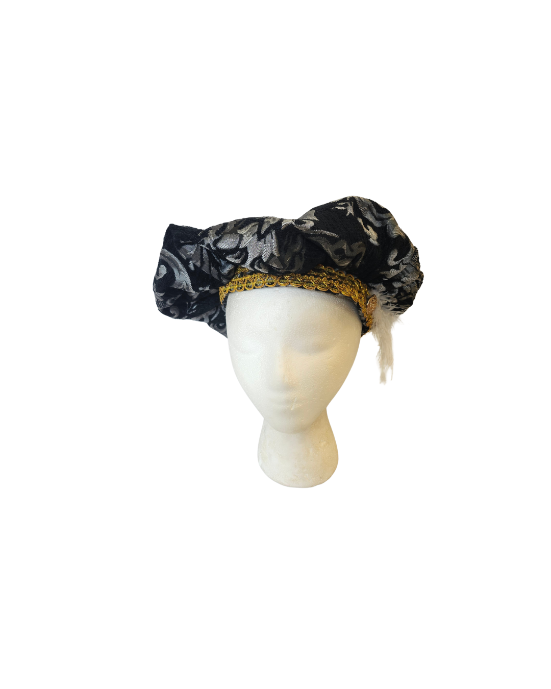 Black and Silver Tudor Hat